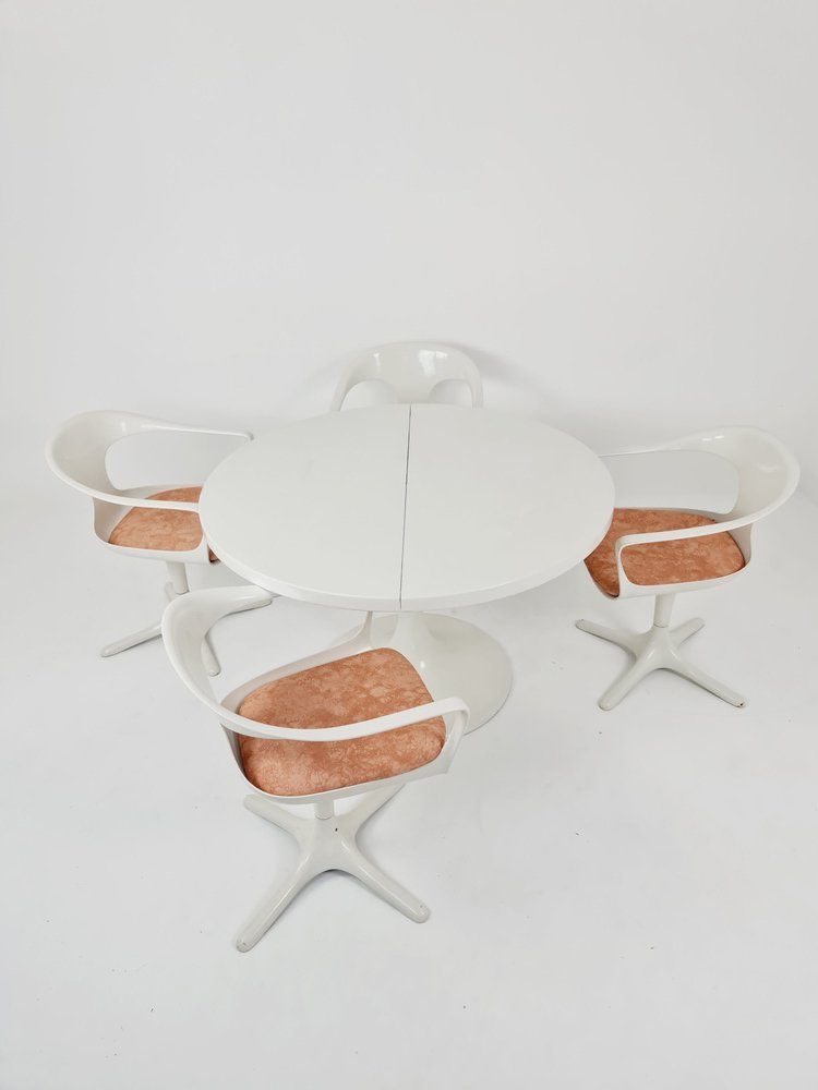 Space Age Dining Set in the style of Konrad Schäfer for Interlübke, Set of 5