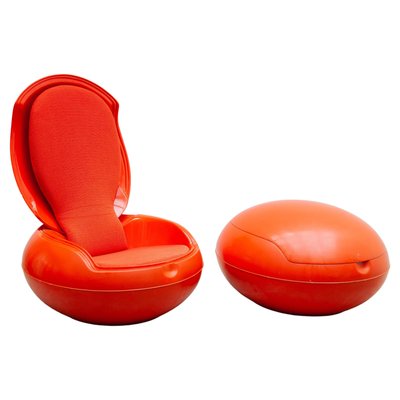 Space Age Egg Lounge Chairs by Peter Ghyczy, 1960s, Set of 2-KL-1132369