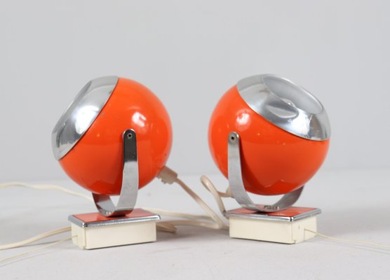 Space Age Eye Ball Wall Lamps, Germany, 1970s, Set of 2-DLB-1796736