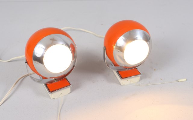 Space Age Eye Ball Wall Lamps, Germany, 1970s, Set of 2-DLB-1796736