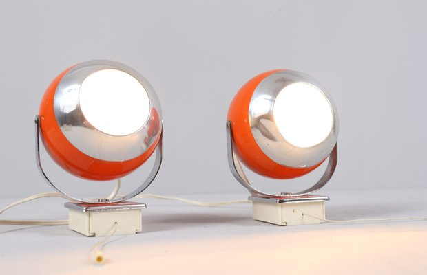 Space Age Eye Ball Wall Lamps, Germany, 1970s, Set of 2-DLB-1796736