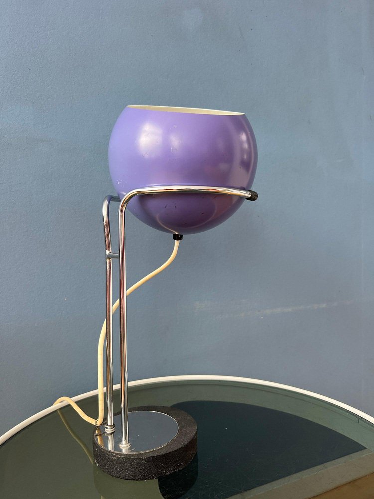 Space Age Eyeball Desk Lamp in Purple from Herda