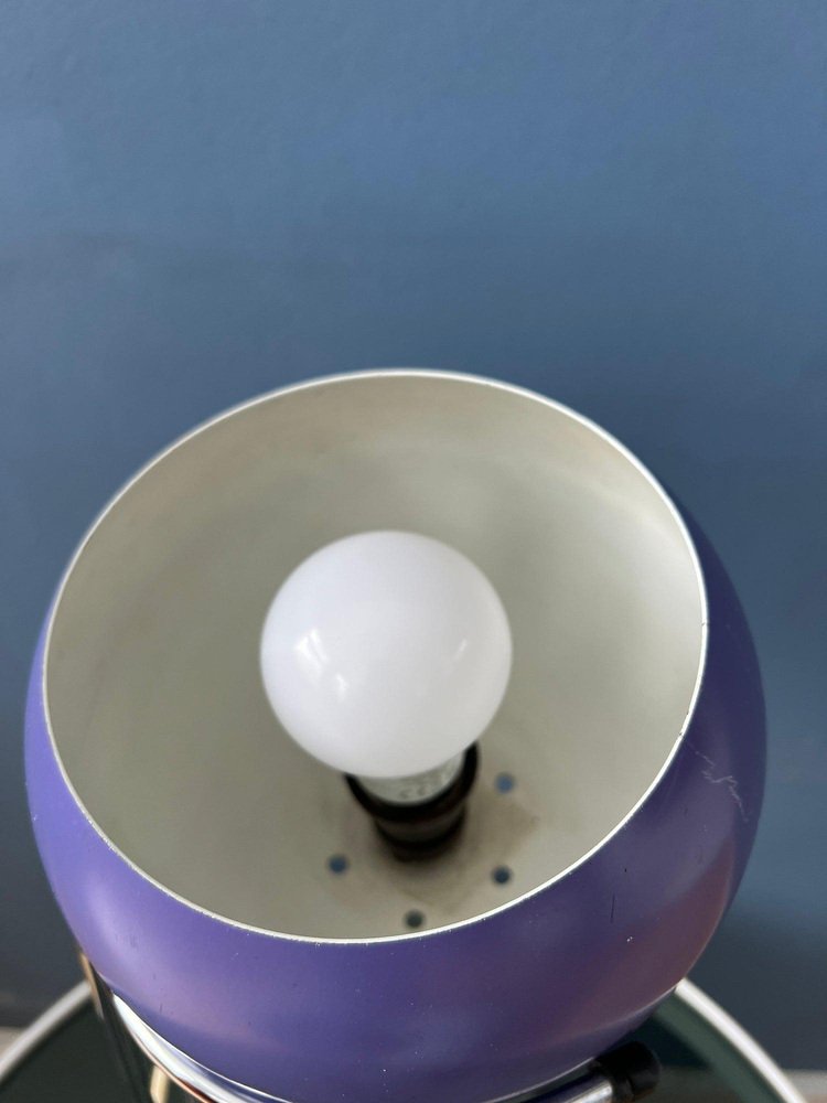 Space Age Eyeball Desk Lamp in Purple from Herda