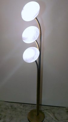 Space Age Floor Lamp in Brass and Murano Glass, 1960-QRS-1769637