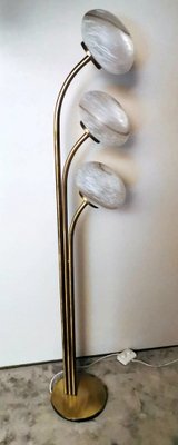 Space Age Floor Lamp in Brass and Murano Glass, 1960-QRS-1769637