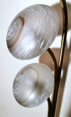 Space Age Floor Lamp in Brass and Murano Glass, 1960-QRS-1769637