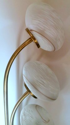 Space Age Floor Lamp in Brass and Murano Glass, 1960-QRS-1769637