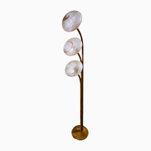 Space Age Floor Lamp in Brass and Murano Glass, 1960-QRS-1769637