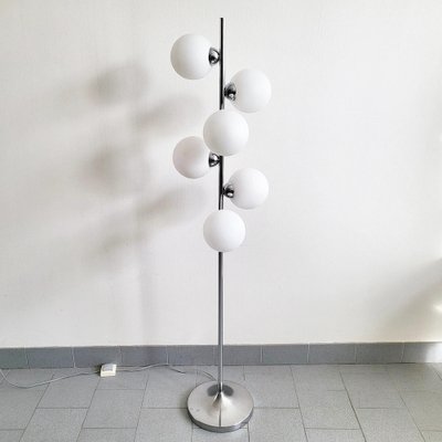 Space Age Floor Lamp in Chrome-Plated Steel and Glass, 1970s-CGX-1806143