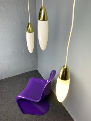 Space Age German Rocket-Shaped Ceiling Lamps from Limburg, 1970s, Set of 3-VQG-630338