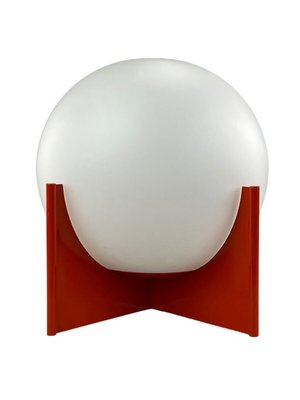 Space Age Glass & Metal Ball Table Lamp, 1970s-EJL-1449745