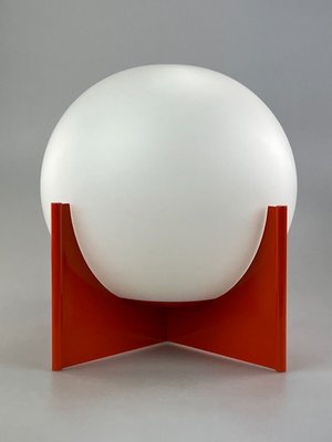 Space Age Glass & Metal Ball Table Lamp, 1970s-EJL-1449745