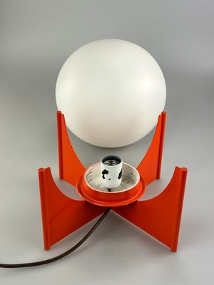 Space Age Glass & Metal Ball Table Lamp, 1970s-EJL-1449745