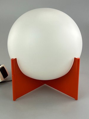 Space Age Glass & Metal Ball Table Lamp, 1970s-EJL-1449745