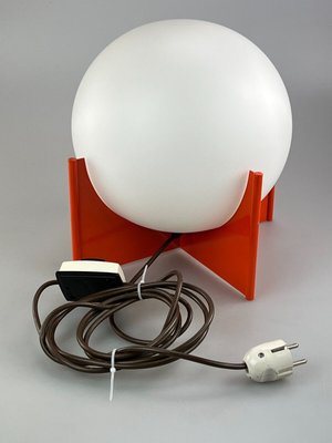 Space Age Glass & Metal Ball Table Lamp, 1970s-EJL-1449745