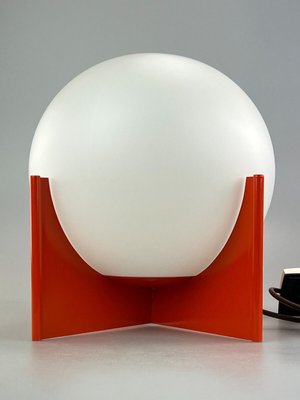 Space Age Glass & Metal Ball Table Lamp, 1970s-EJL-1449745