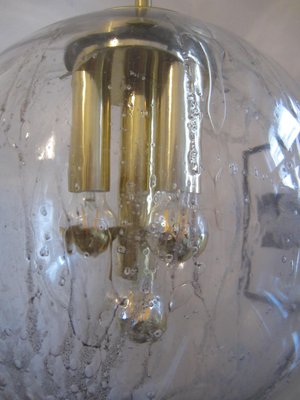 Space Age Gold Ball Glass Ceiling Lamp from Doria Leuchten, Germany, 1970s-ICI-2032348