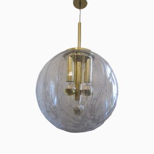 Space Age Gold Ball Glass Ceiling Lamp from Doria Leuchten, Germany, 1970s-ICI-2032348