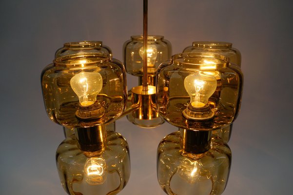 Space Age Golden 10-Light Sputnik Lamp, 1960s-KQB-1721991