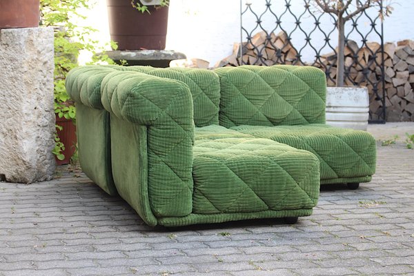 Space Age Green Modular Sofa from Wittmann, Austria, 1970s, Set of 3-NB-1322857