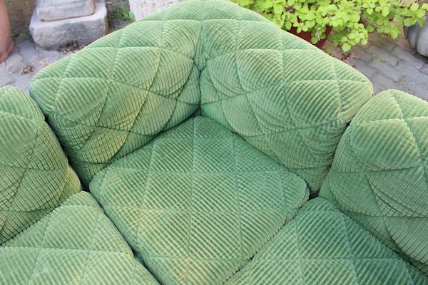 Space Age Green Modular Sofa from Wittmann, Austria, 1970s, Set of 3-NB-1322857