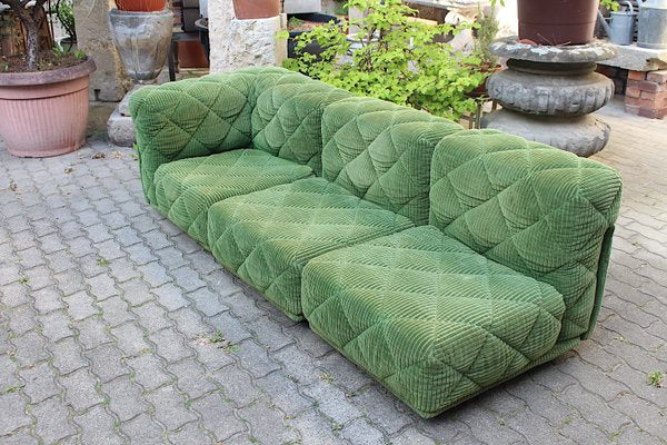 Space Age Green Modular Sofa from Wittmann, Austria, 1970s, Set of 3-NB-1322857