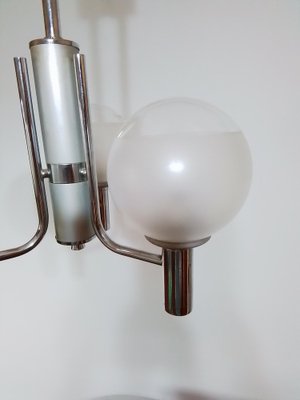 Space Age Hanging Lamp in Chrome Metal, 1960s-SNX-1332628