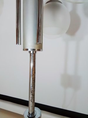 Space Age Hanging Lamp in Chrome Metal, 1960s-SNX-1332628