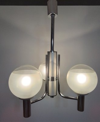 Space Age Hanging Lamp in Chrome Metal, 1960s-SNX-1332628