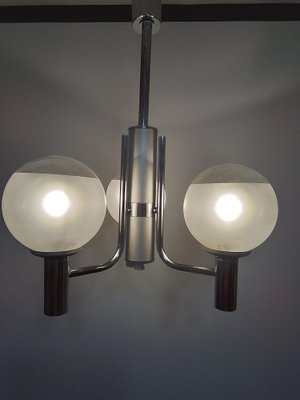 Space Age Hanging Lamp in Chrome Metal, 1960s-SNX-1332628