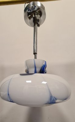 Space Age Hanging Light in Blue and White, 1980s-RPW-1791004