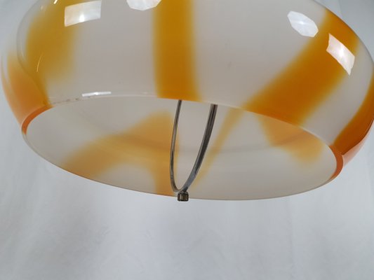 Space Age Hanging Light in Glass and Metal, 1970-ZUW-2028172