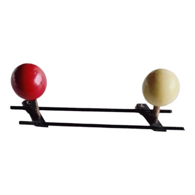 Space Age Iron and Wood Coat Rack-LLP-1789913