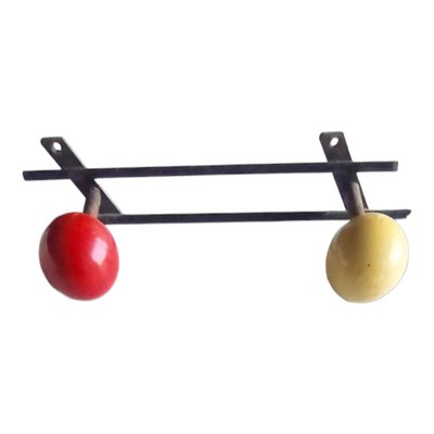 Space Age Iron and Wood Coat Rack-LLP-1789913