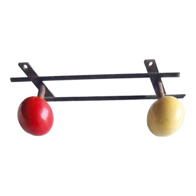 Space Age Iron and Wood Coat Rack-LLP-1789913