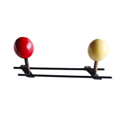 Space Age Iron and Wood Coat Rack-LLP-1789913