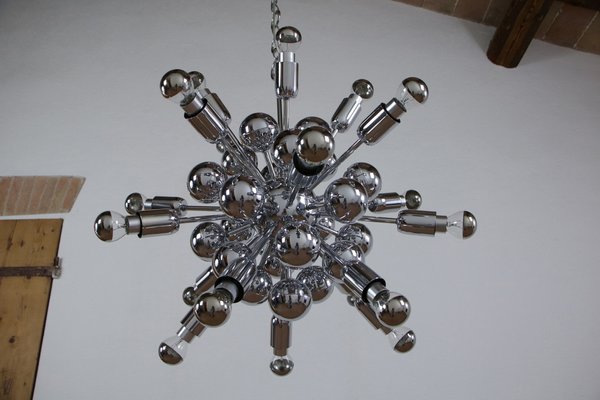 Space Age Italian 20-Light Sputnik Chandelier by Reggiani Goffredo, 1965-MTX-1449044