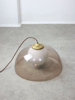 Space-Age Italian Brass, Opaline and Acrylic Glass Pendant Lamp-HGJ-1756929