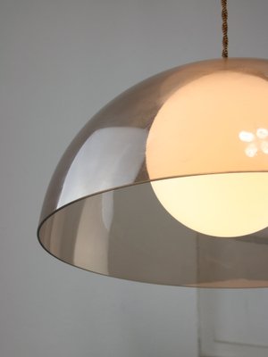 Space-Age Italian Brass, Opaline and Acrylic glass Pendant Lamp-HGJ-1757218