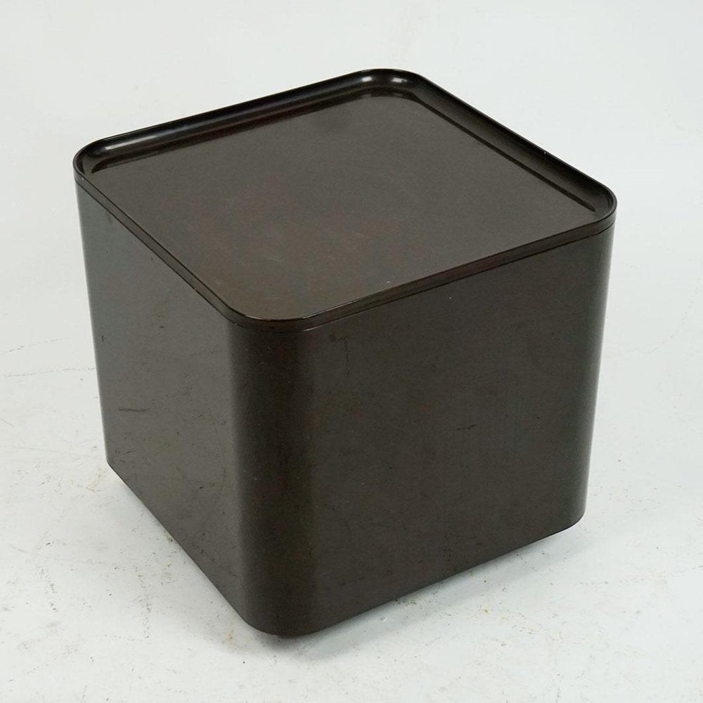 Space Age Italian Brown Plastic Trolley Dime attributed to Marcello Siard for Coll, Longato, 1970s