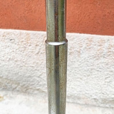 Space Age Italian Cast Iron and Steel Arc Floor Lamp by Studio Reggiani, 1970s-GDD-1096994