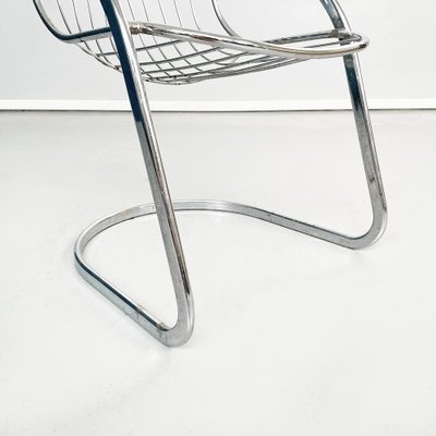 Space Age Italian Chair in Curved Chromed Steel, 1970s-GDD-1343274