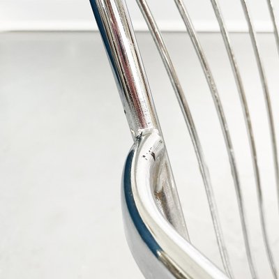 Space Age Italian Chair in Curved Chromed Steel, 1970s-GDD-1343274