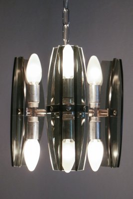 Space Age Italian Chandelier in the Style of Fontana Arte, 1970s-MTX-1449041