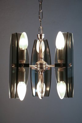 Space Age Italian Chandelier in the Style of Fontana Arte, 1970s-MTX-1449041