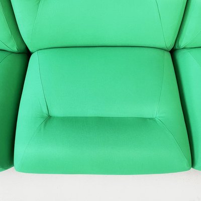 Space Age Italian Green Fabric Modular Sofa with Metal Insert, 1970s-GDD-1431498