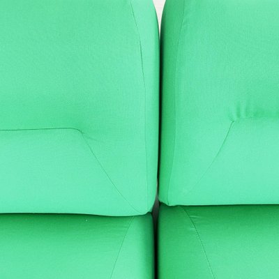 Space Age Italian Green Fabric Modular Sofa with Metal Insert, 1970s-GDD-1431498