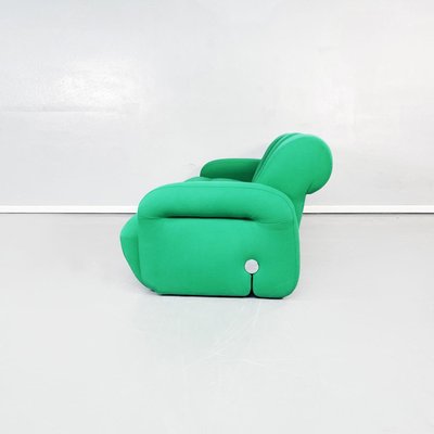 Space Age Italian Green Fabric Modular Sofa with Metal Insert, 1970s-GDD-1431498