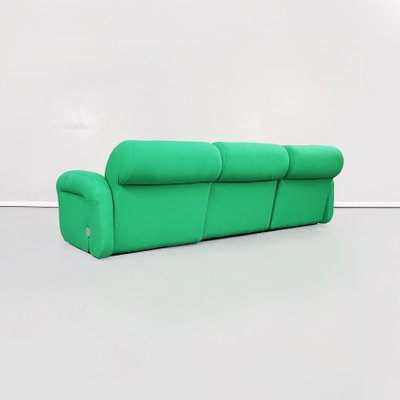 Space Age Italian Green Fabric Modular Sofa with Metal Insert, 1970s-GDD-1431498