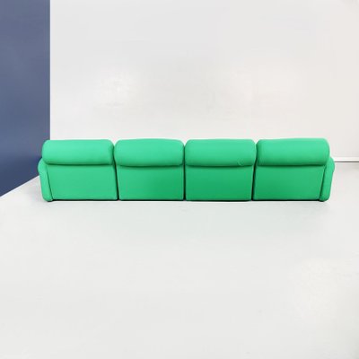 Space Age Italian Green Fabric Modular Sofa with Metal Insert, 1970s-GDD-1431498